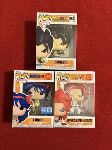 Funko Pop Animación Dragon Ball Gogeta #1863 Almuerzo #1998 SS4 Gogeta #2074 Paquete