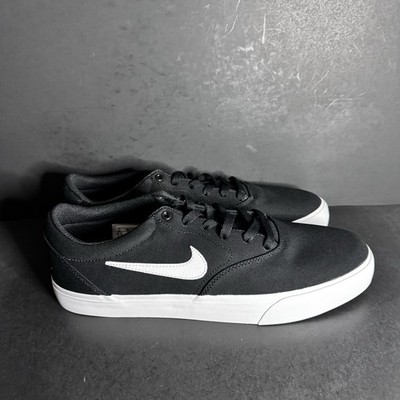 Nike Men's Sneaker SB Charge Suede Skate Board Shoe Black White Size 12