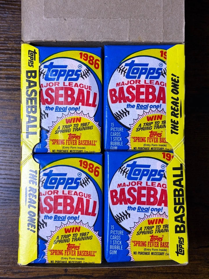 Topps Baseball 1986 caja sin abrir, con 36 paquetes sellados de 15 cartas cada uno Foto 2 de 4