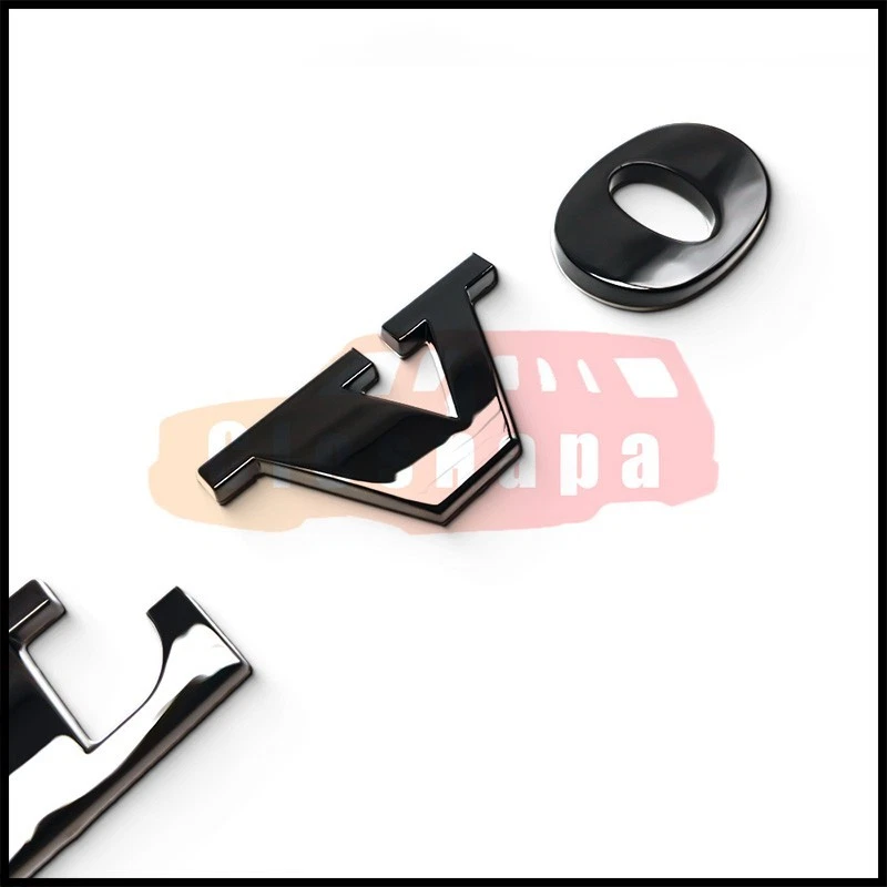 Gloss Raised Nameplate Badge Rear Tailgate Emblem Letters For Volvo Trunk Lid - Image 4 of 4