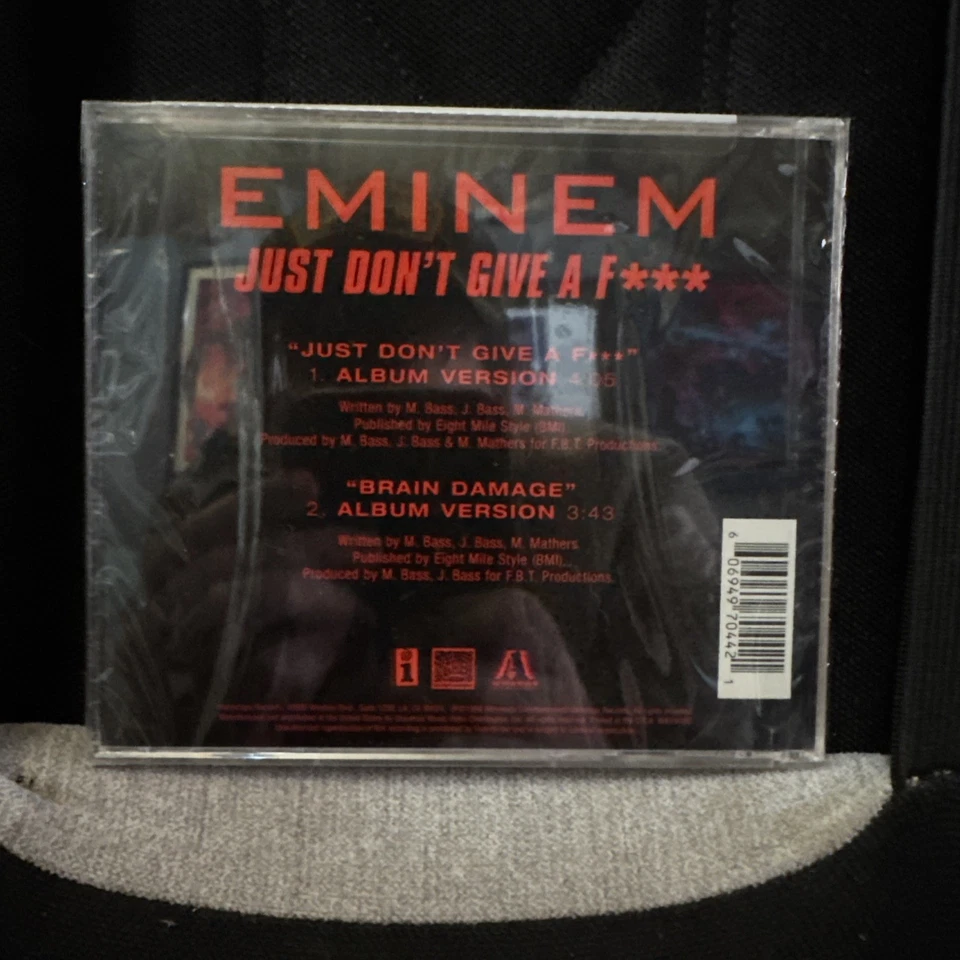 Eminem Just Don't Give a F*** CD Single 1998 Interscope Rap Hip-Hop 90's NEW 12c - Image 2 of 2