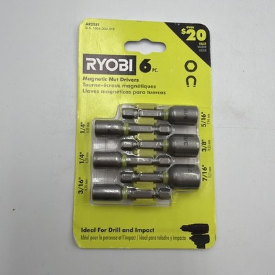 RYOBI Impact Rated Magnetic Nut Driver Set (6-Piece) AR2031
