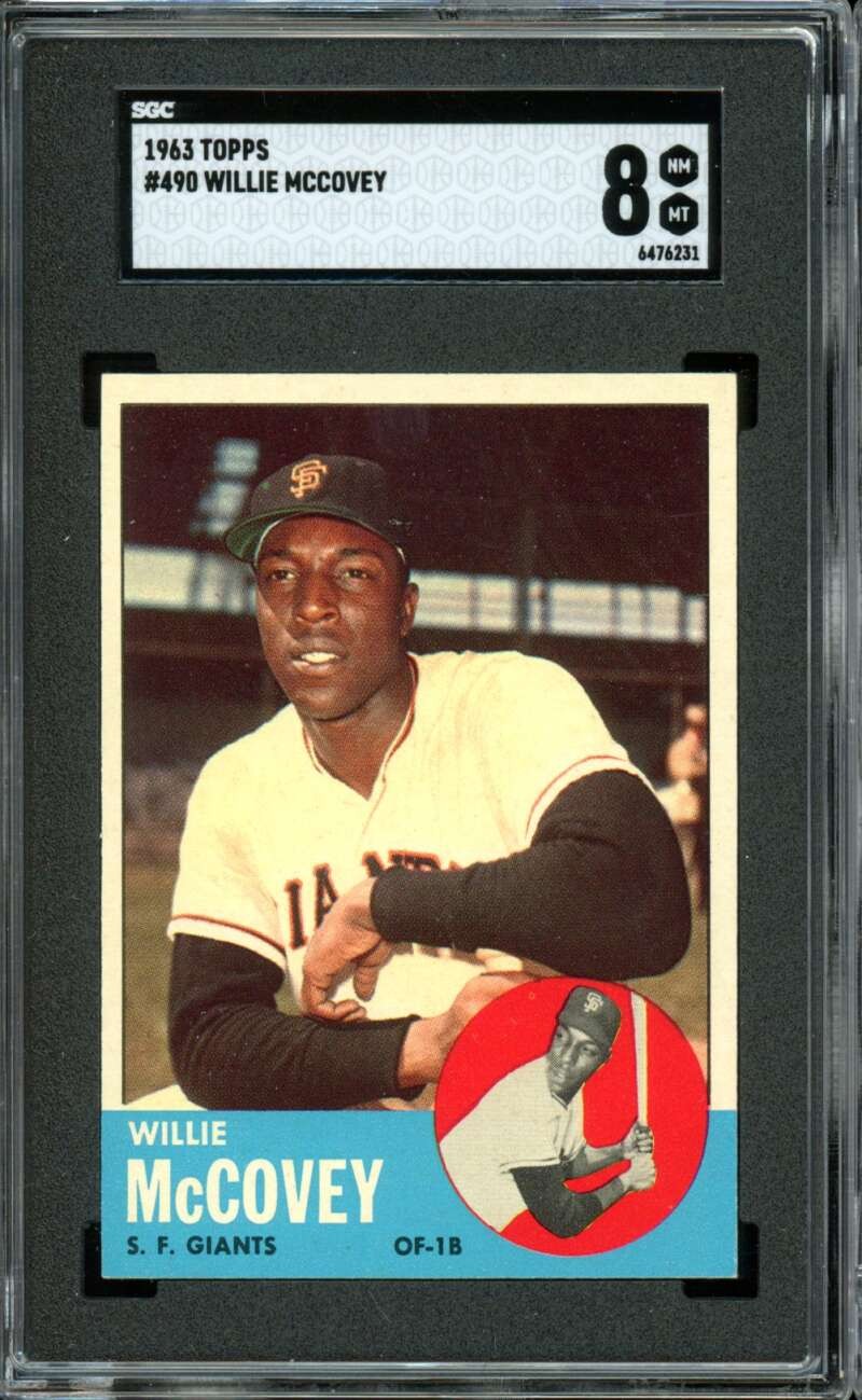 1963 Topps #490 Willie McCovey Giants HOF SGC 8 NM-MT