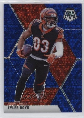 2020 Panini Mosaic No Huddle Blue Prizm 70/75 Tyler Boyd #48 0c6