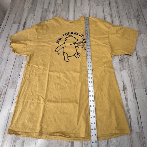 Zero Bothers Given T-Shirt Funny Winnie The Cute Bear Graphic Tee Size XL - Picture 3 of 5
