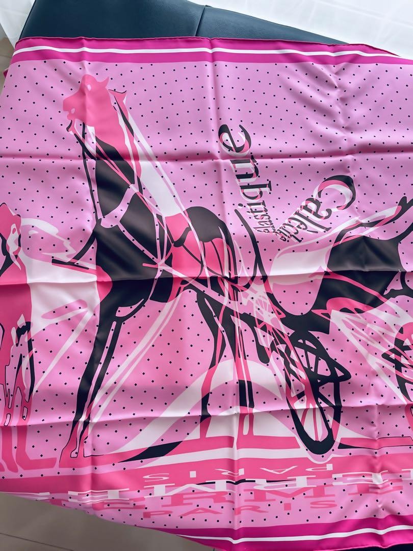 HERMES Carr 90 CALECHE ELASTIQUE Pink Handbag Brand New