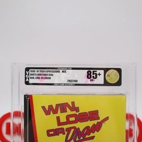 NES Nintendo WIN, LOSE OR DRAW - VGA GRADED 85+ NM+ GOLD! NEW & Factory Sealed!