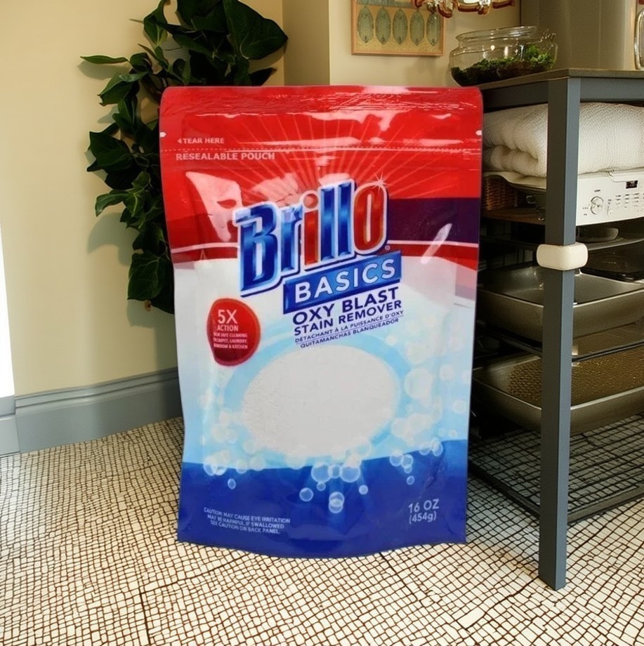 Brillo Basics Oxy Blast Stain Remover 3-Pack | 5X Oxygen Power | 16 oz Bags
