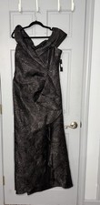 Xscape NWT Metallic Jacquard Formal Dress 14 Damaged Seamstress Project