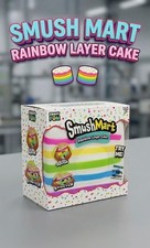 SmushMart Rainbow Layer Cake Squishy Crazy Fun Scented Tik Tok Rare Toy NEW 5"