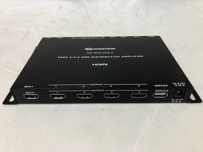 Crestron HD-DA4-4KZ-E 1:4 HDMI Distribution Amplifier W 4K60 4:4:4 & HDR Support
