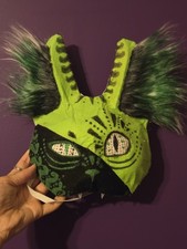 Green Fantasy Cat Mask For Therians/furries/ Fun Costumes