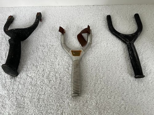 Lot of Three Vintage Slingshots Including Genuine Milligan special Model No. 2
