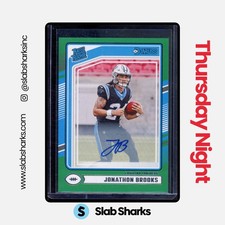 2024 PANINI DONRUSS #354 JONATHON BROOKS RATED ROOKIE AUTO GREEN RC