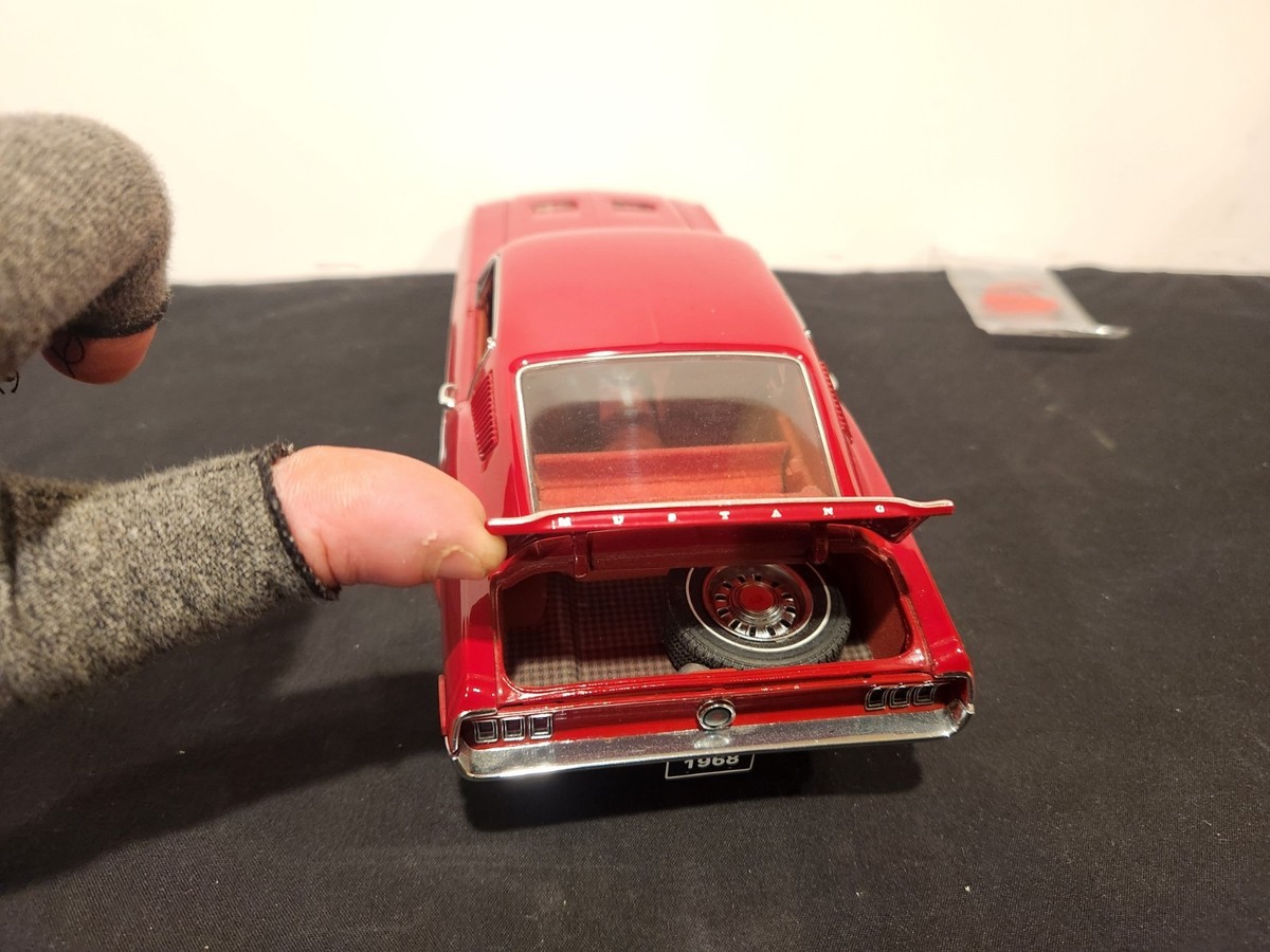 Rare Autoart 1/18 Scale 1968 Ford Mustang GT 390 in Red, Displayed