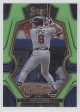 2023 Panini Select Premier Level Neon Green Prizm 7/75 Javy Lopez #169 v1x