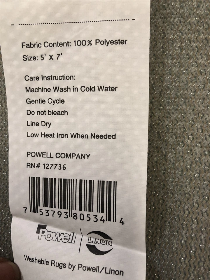 Linon Home Decor 8079971 5 x 7 ft. Delray Polyester Rug Blue & Ivory - Image 3 of 3