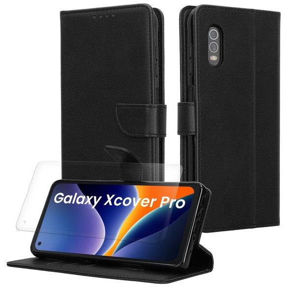 Kunstleder HandyhüLle FüR Samsung Galaxy Xcover Pro HüLle Brieftasche-image
