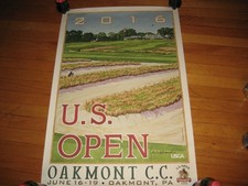 New 2016 US Open Oakmont CC Poster 24 x 35 collector item