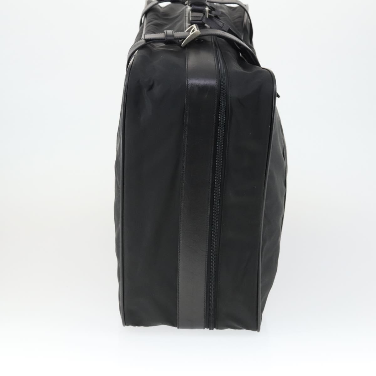 PRADA Boston Bag Nylon Black Silver Auth 162424 thumbnail 5