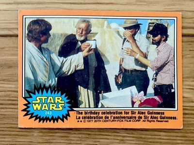 Topps Star Wars OPC Orange 1977 #243 RARE Card The birthday celebrations! Exc