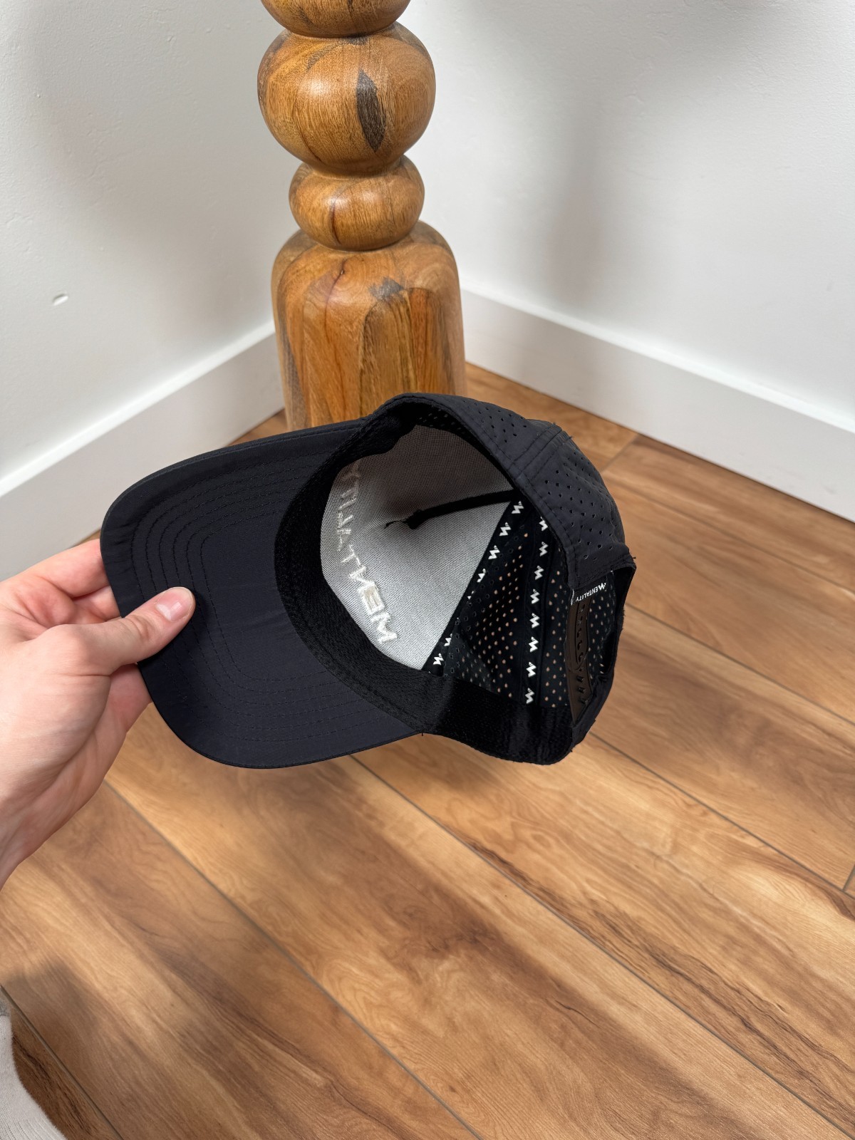 Mentality Black Baseball Cap Performance Golf Hat… - image 5