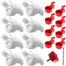 Chicken Feeder No Waste Automatic Poultry Feeder Ports  Waterer Kit