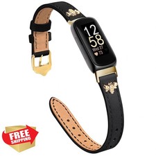 EVPLNT Slim Leather Bands for Fitbit Inspire 3 Charms Feminine