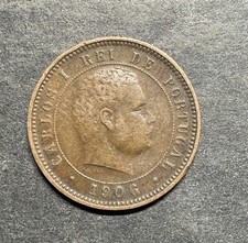 Coin Portugal (Kingdom) 5 Five Reis 1906 KM530 World Foreign Coin