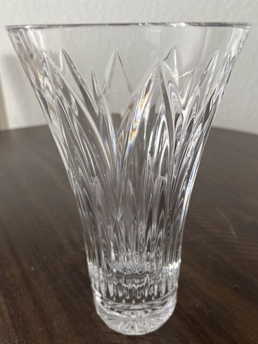 Markierte Waterford Kristall Brillantschliff Lismore Vase mit Fuß 9" x 5,5 keine Chips!