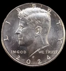 MS 2024 P Kennedy Half Dollar - 50c U.S. COIN - BU GEM - Fifty Cents 2024-P