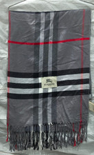 Burberry Brit Check Plaid Scarf Shawl Wrap Soft Preloved Made In Scotland GIFT