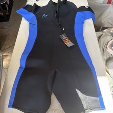Hevto Shorty Wetsuits Men 2mm Neoprene Short Wet Suit Front Zip for Surfing - M