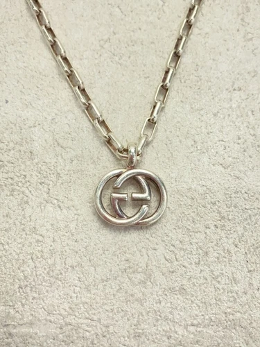 Collana uomo GUCCI SV925 argento ad incastro con top usata