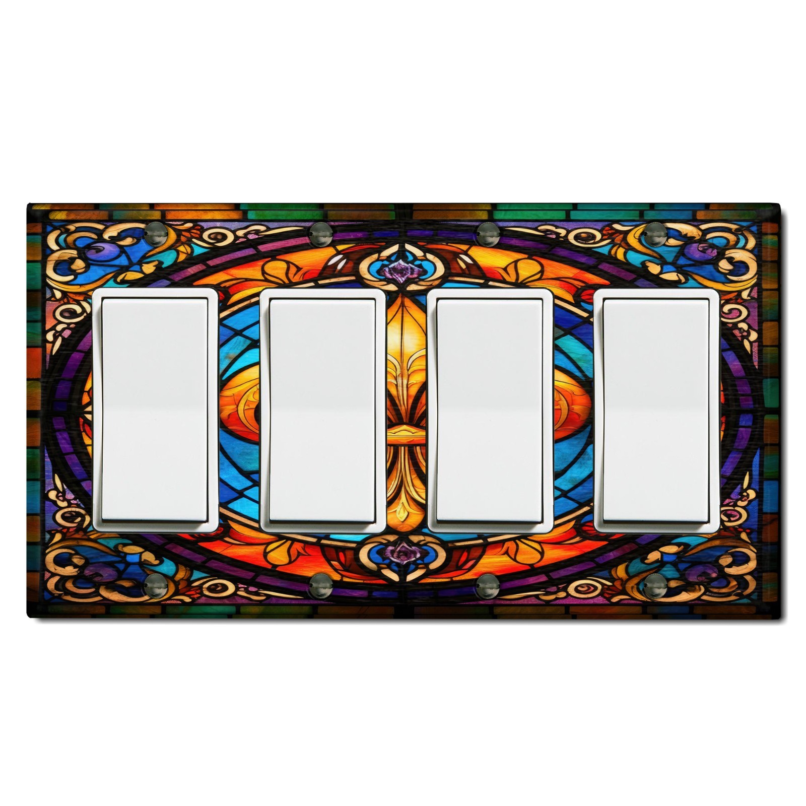 Colorful Stained Glass Print Fme153