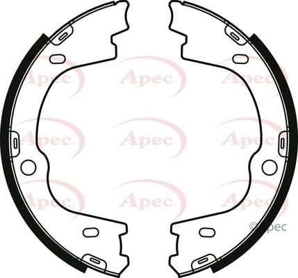 NEW APEC REAR AXLE PARKING BRAKE SHOES SET GENUINE OE QUALITY SHU812 - Picture 1 of 4
