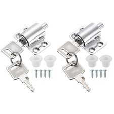 Sliding Door Window Lock for Horizontal Sliding Windows 2PCS No baffle,Silver