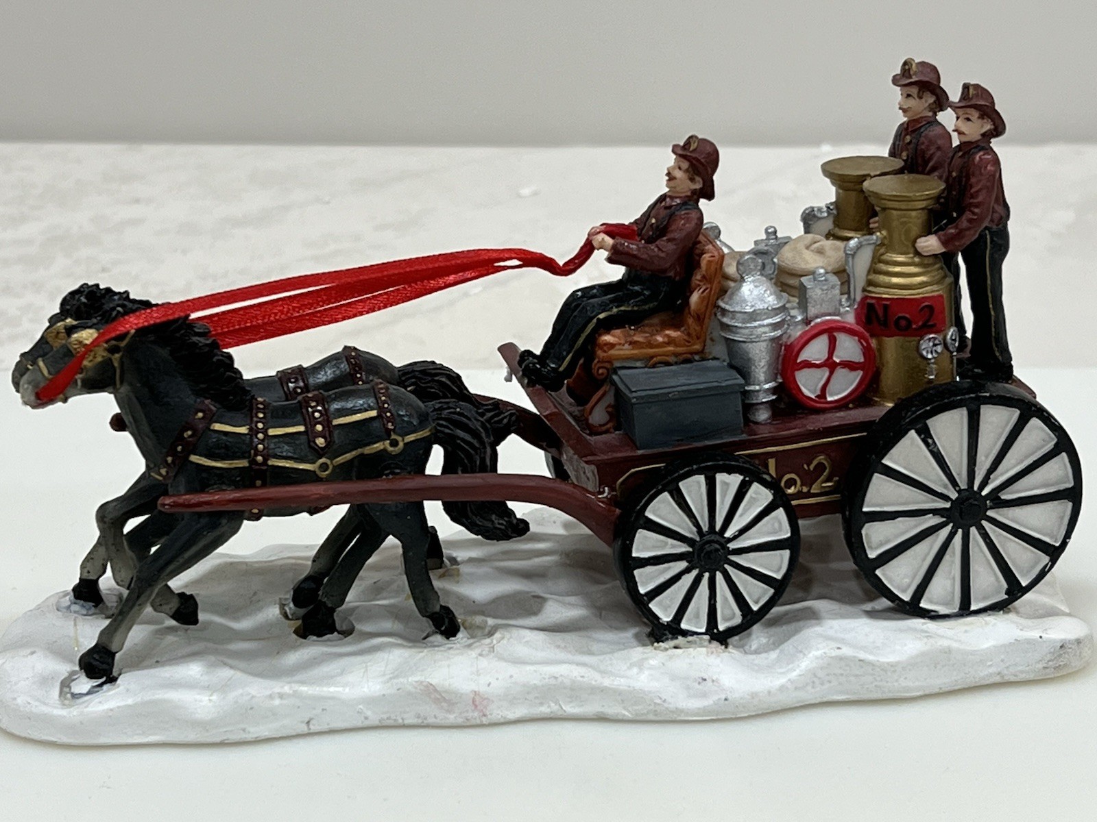 Victorian Village Collectibles “The Old Towne Horse Drawn Fire Engine” 1999