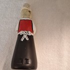Hand Painted Folk Art Multicolor Figural Bottles Set of 4 Decorative Glass — photo 9