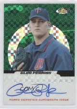 2005 Topps Finest Green X-Fractor 30/50 Glen Perkins #143 Rookie Auto RC 1j2