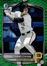 2025 Bowman Draft #BDC-187 Sammy Stafura Chrome Green Reptilian Refractor #/99
