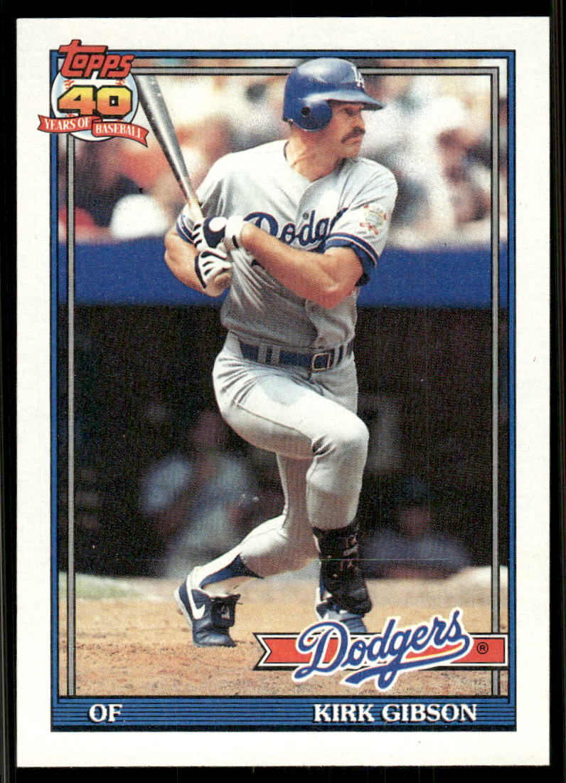 1991 Topps #490b Kirk Gibson