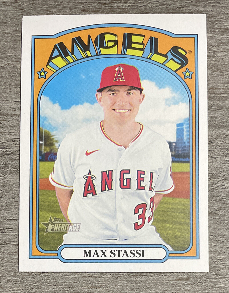 Max Stassi 2021 Topps Heritage High Number Angels #574  *F209*