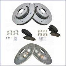 Set Gebohrt Bremsscheiben + Bremsklötze Vorne Hinten Für Ford Mustang 2015-2020