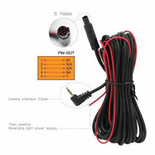 4Pin 5Pin Dash Cam Rearview Backup Camera Reverse Car Recorder Extension Cable - Picture 16 of 20
