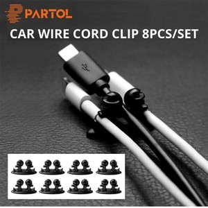 2PCS Colorful Wire Cord Clip Line Holder Tie Fixer Organizer Drop Adhesive Clamp