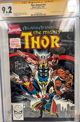CGC 9.2 Signature Series Thor Annual #14 Signed by Bo Hampton - 1989