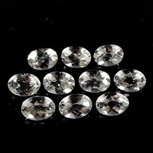Natural Nigerian White Topaz 5x3 mm Oval Shape10pc Loose Gemstone,Handmade - Picture 1 of 3