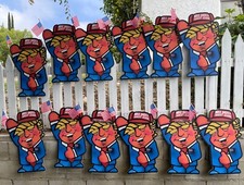 Trump 2024 Yard Sign with Stake, Mini MAGA Yard Sign 16x24  Double Sided Print