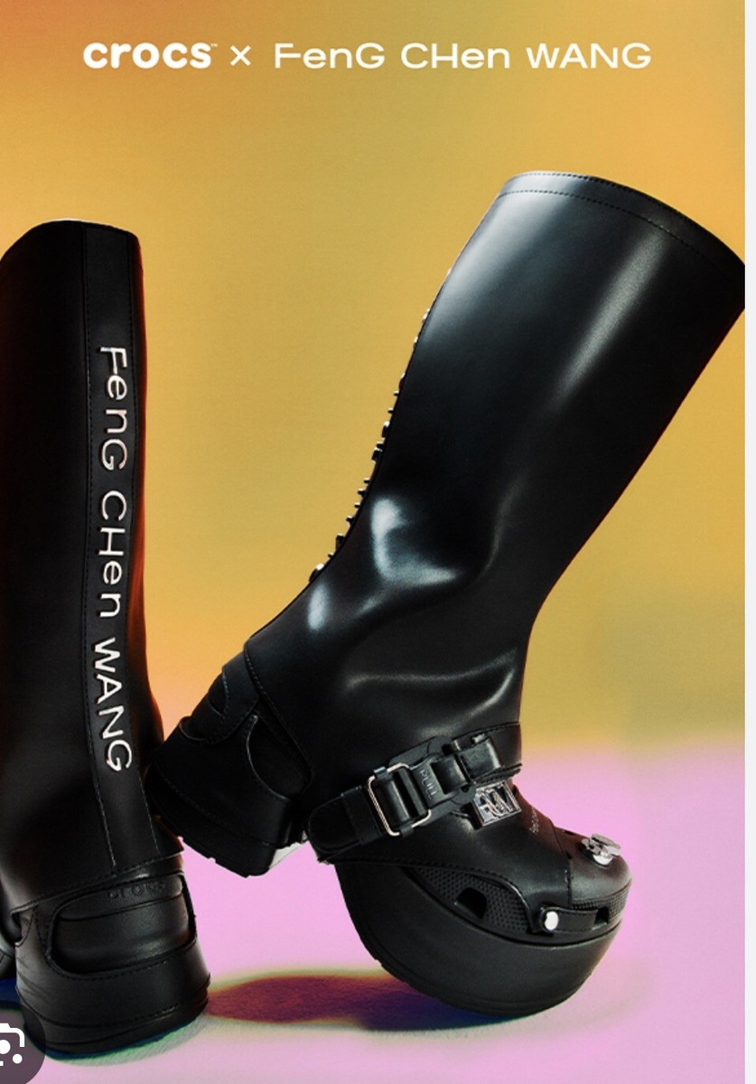 Crocs x FENG CHEN WANG Collaboration Black Siren Clogs M9/W11 